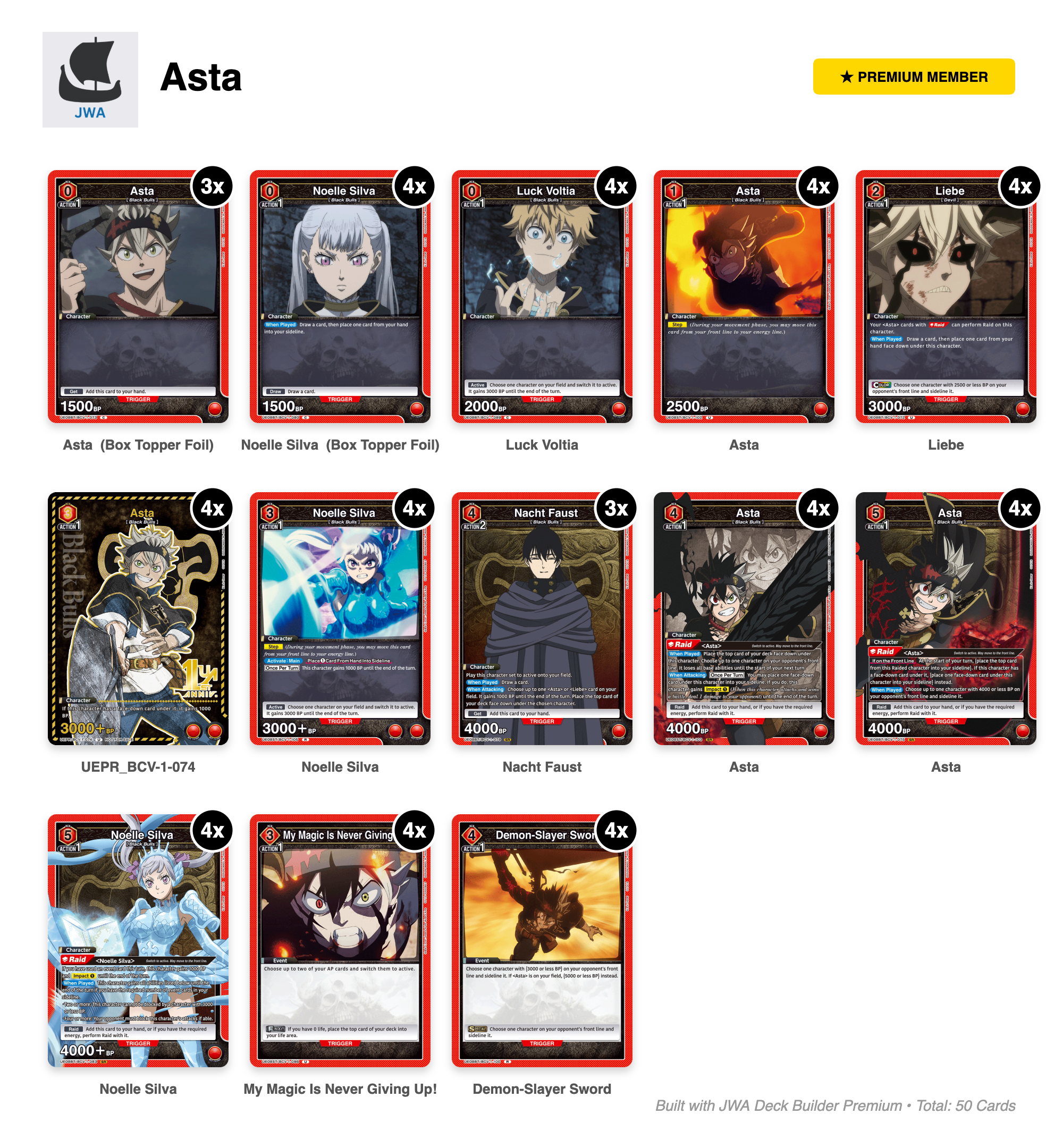 UNION ARENA: Every Black Clover Deck, Ranked — Joseph Writer Anderson